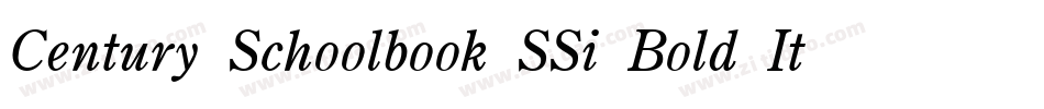 Century Schoolbook SSi Bold Italic字体转换